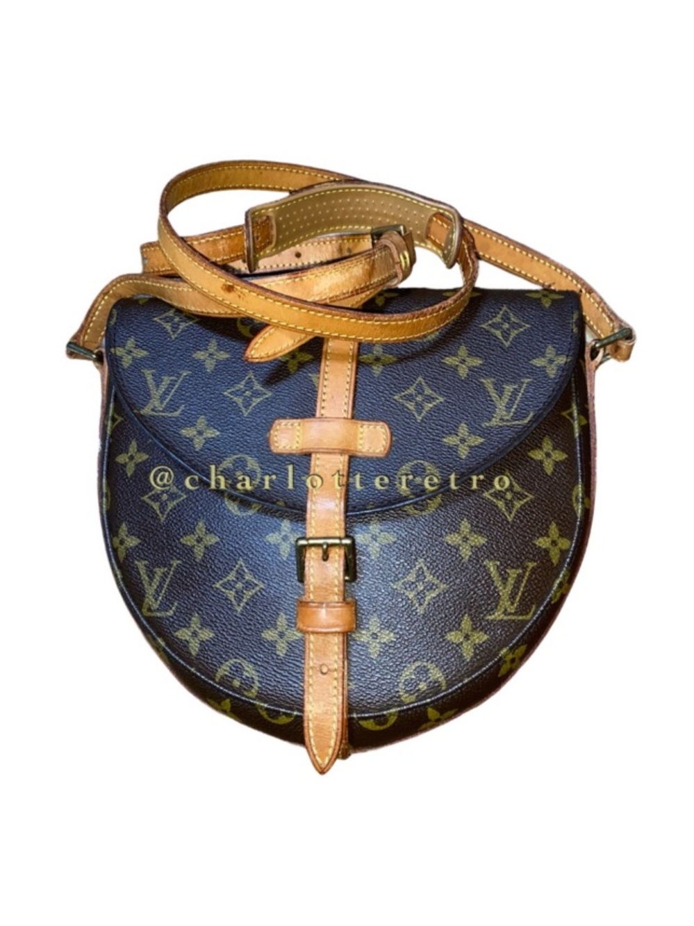 90s vtg Louis Vuitton Chantilly Crossbody • France